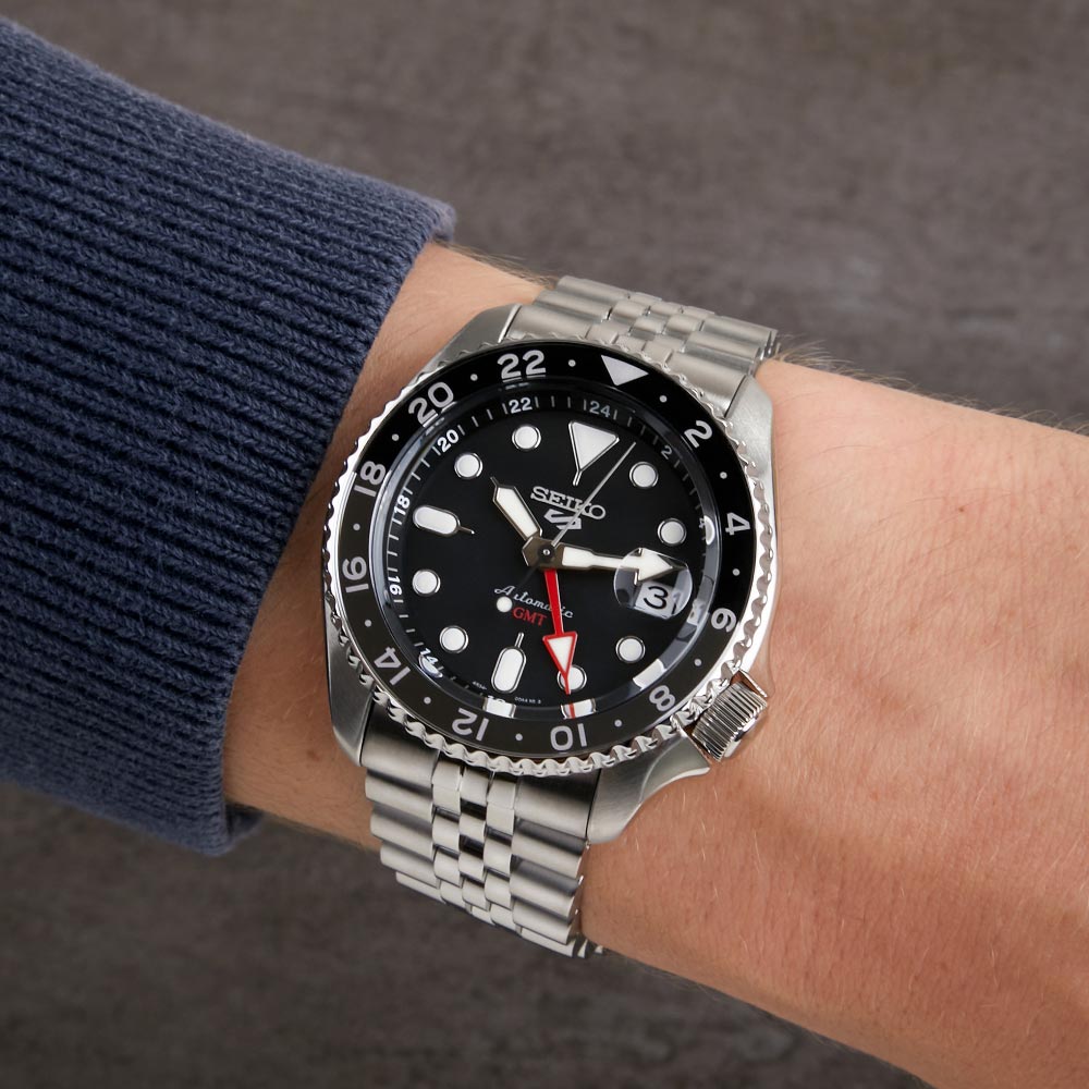 Reloj Seiko 5 GMT Automático SSK001 Metálico 42,5mm Made in Japan
