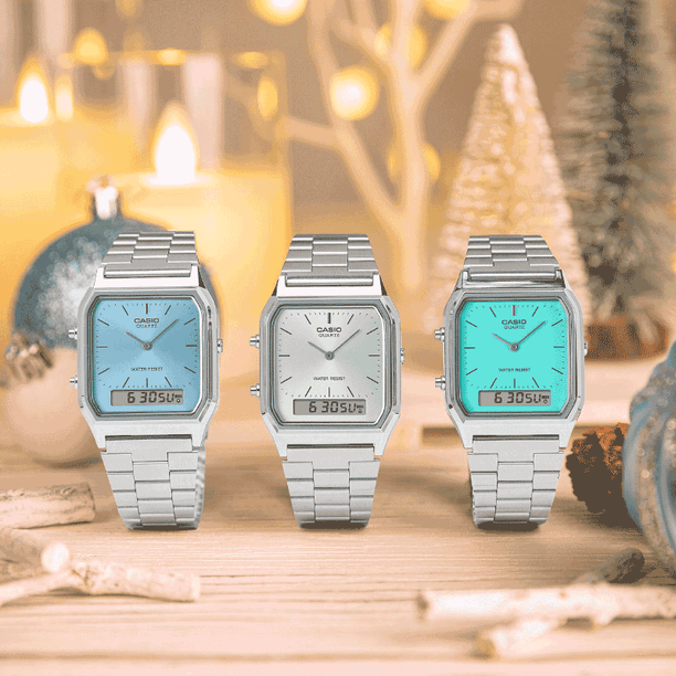 Reloj Casio Vintage AQ-230A-2A1MQY Analogo Digital Ice Blue