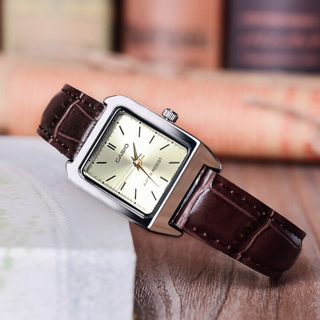 Reloj Casio Tank Análogo LTP-V007L-9E Cuero