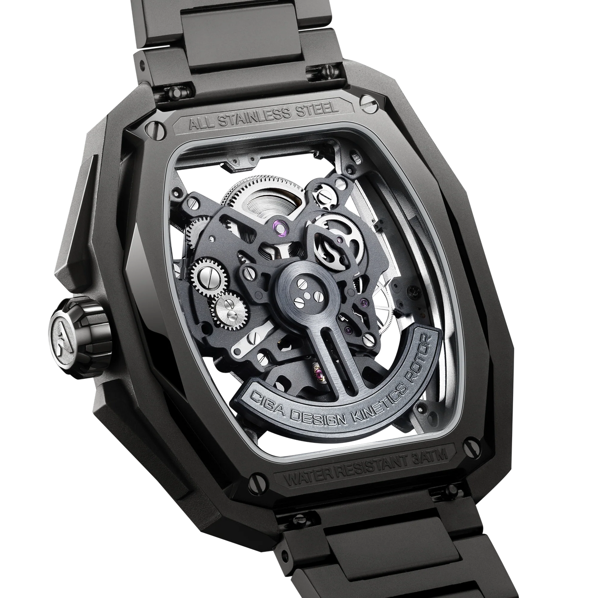 Reloj Ciga Design Z Series Hunter Automático Acero 43mm Negro Dorado