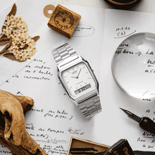 Reloj Casio Vintage AQ-230A-7AMQY Analogo Digital Plateado