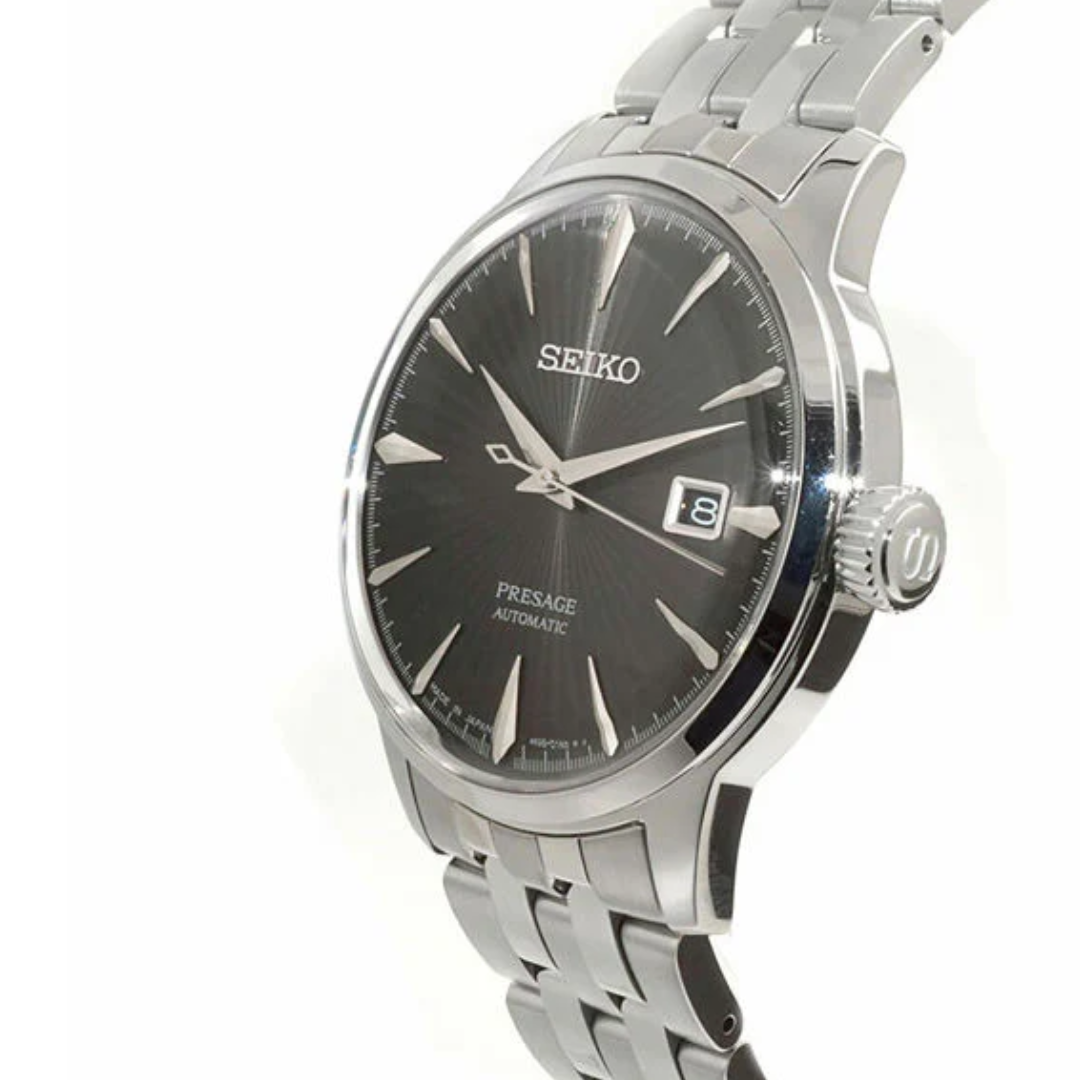 Reloj Seiko Presage Cocktail Time Automático SRPE17J1 Made in Japan Gris