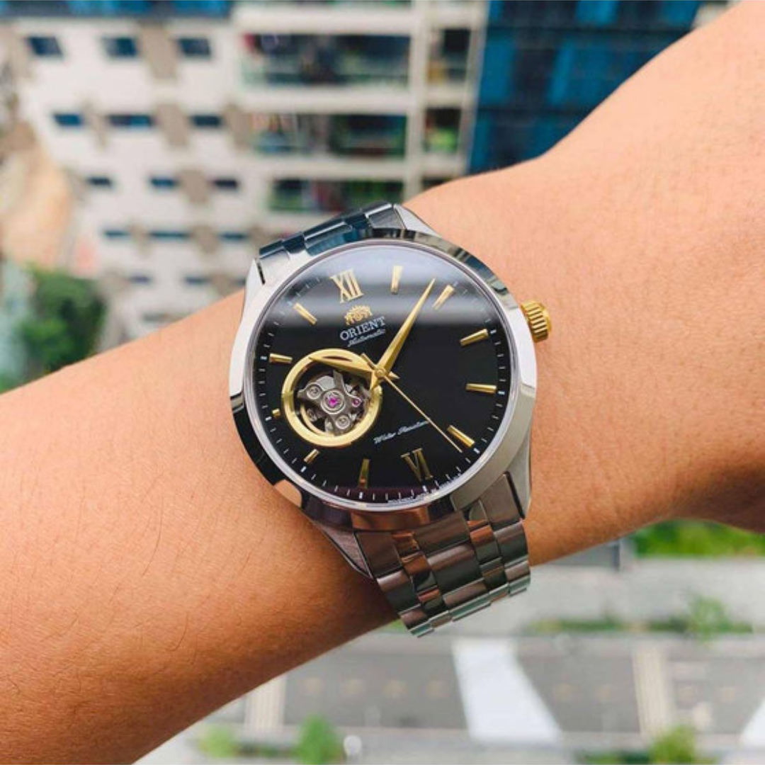 Reloj Orient TAG03002B Automático Negro 38,5 mm Dando la Hora