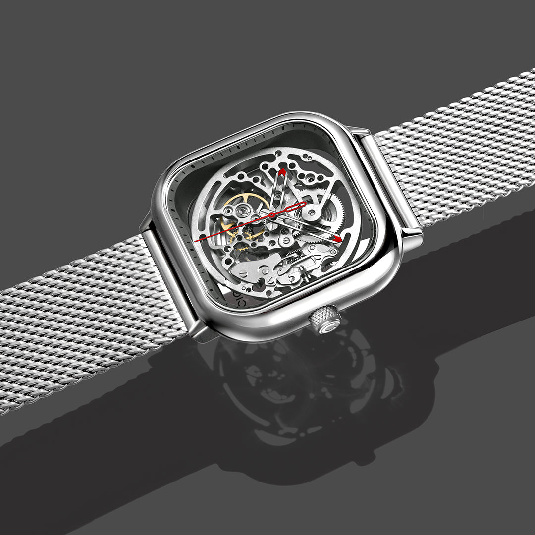 Reloj Ciga Design C Series Skeleton Automático Acero 40mm Plateado