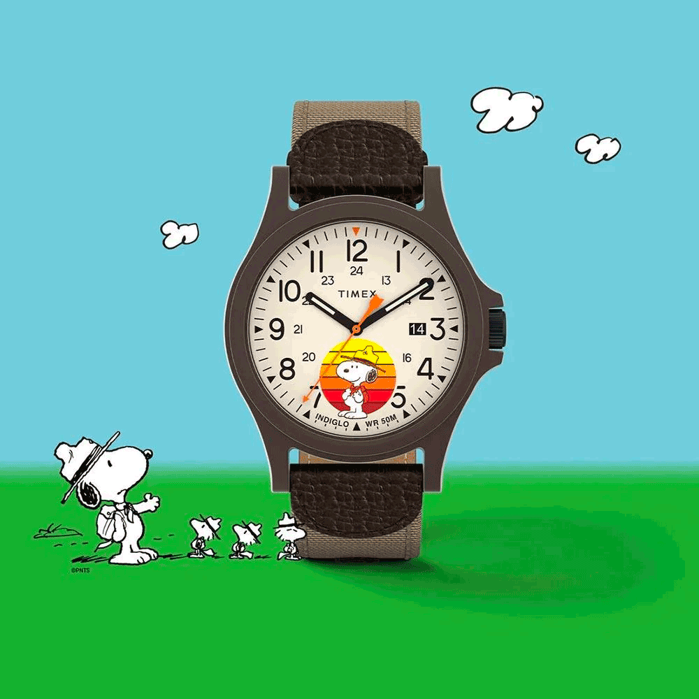 Reloj Análogo Timex TW4B29200 Expedition X Peanuts Beagle Scout 40mm