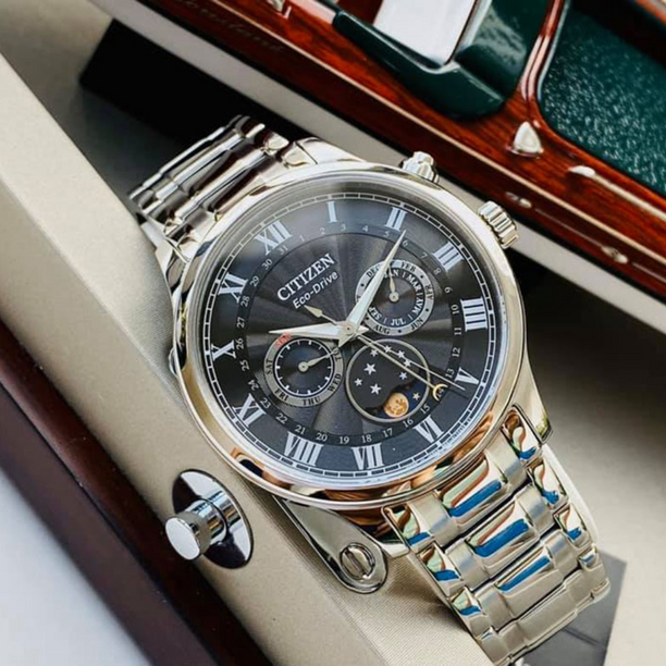 Reloj Citizen AP1050-81E Moonphase Eco-Drive Sapphire Made in Japan 42mm