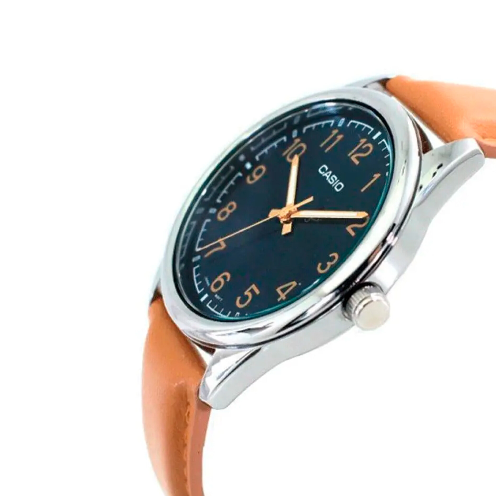 Casio TP-V005L-2B5 Reloj analógico estándar de cuero arrón con esfera Casio TP-V005L-2B5 Reloj analógico estándar de cuero arrón con esfera