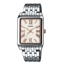 Reloj Casio Tank Análogo MTP-TW101D-7AVDF Acero Dial Glitter NOS