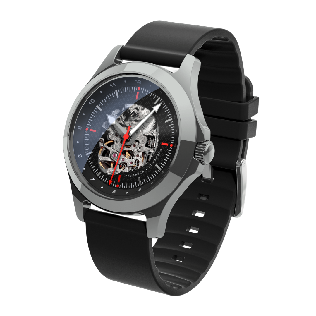 Reloj Luch Skeleton 337060337 Fabricado en Bielorrusia 41mm