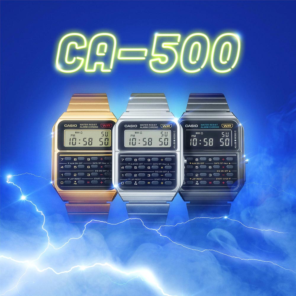 Reloj Calculadora Casio Vintage CA-500WEGG-1BDF Negro - Dando la Hora -  Dando La Hora