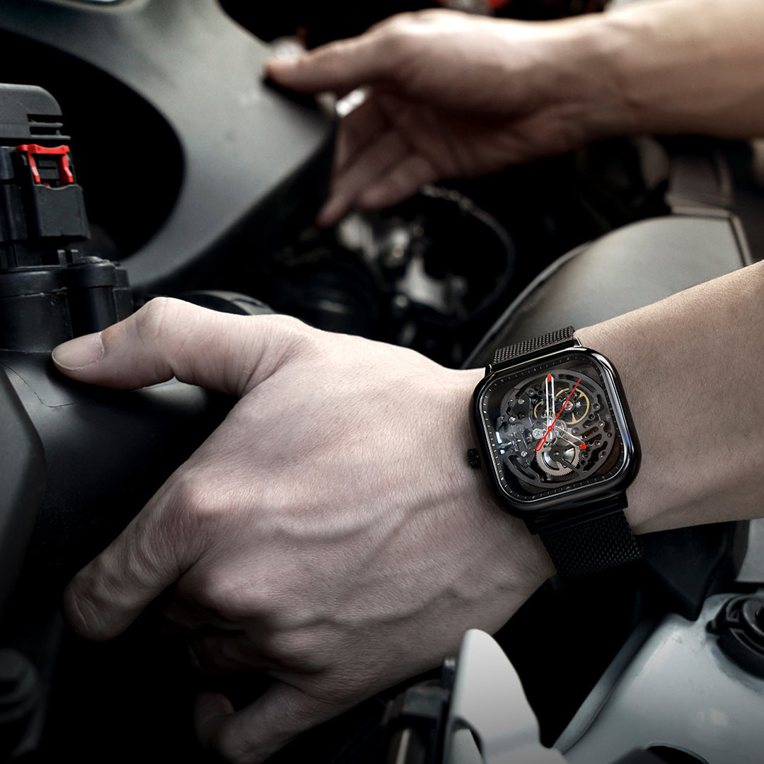 Reloj Ciga Design C Series Skeleton Automático Acero 40mm Negro