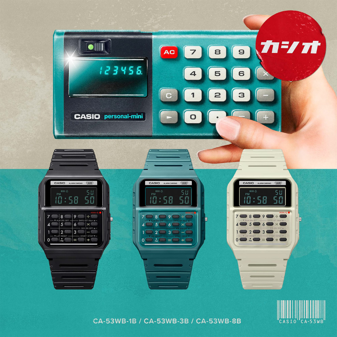 Reloj Calculadora Casio Vintage CA-53WB-8B Blanco 1972