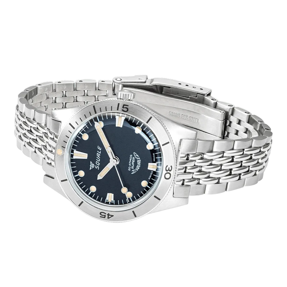 Reloj de buceo Squale SUPERSSBK.AC Negro 38 mm