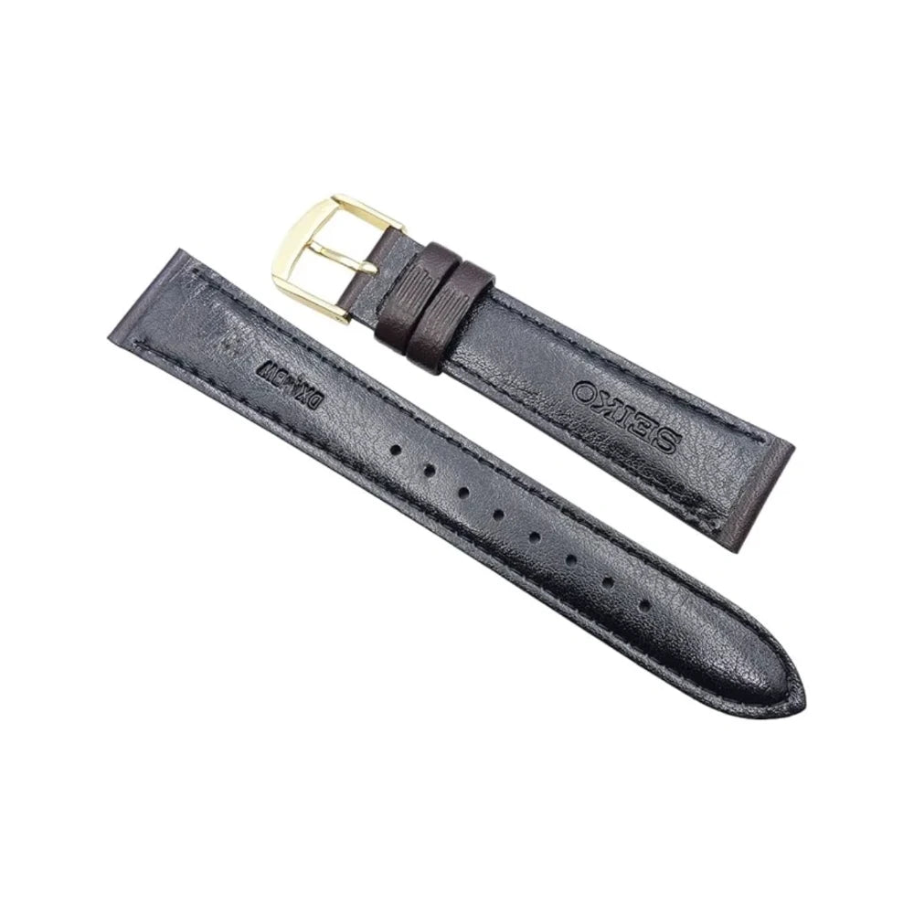 Correa de cuero Seiko DX66 20mm Café Oscuro