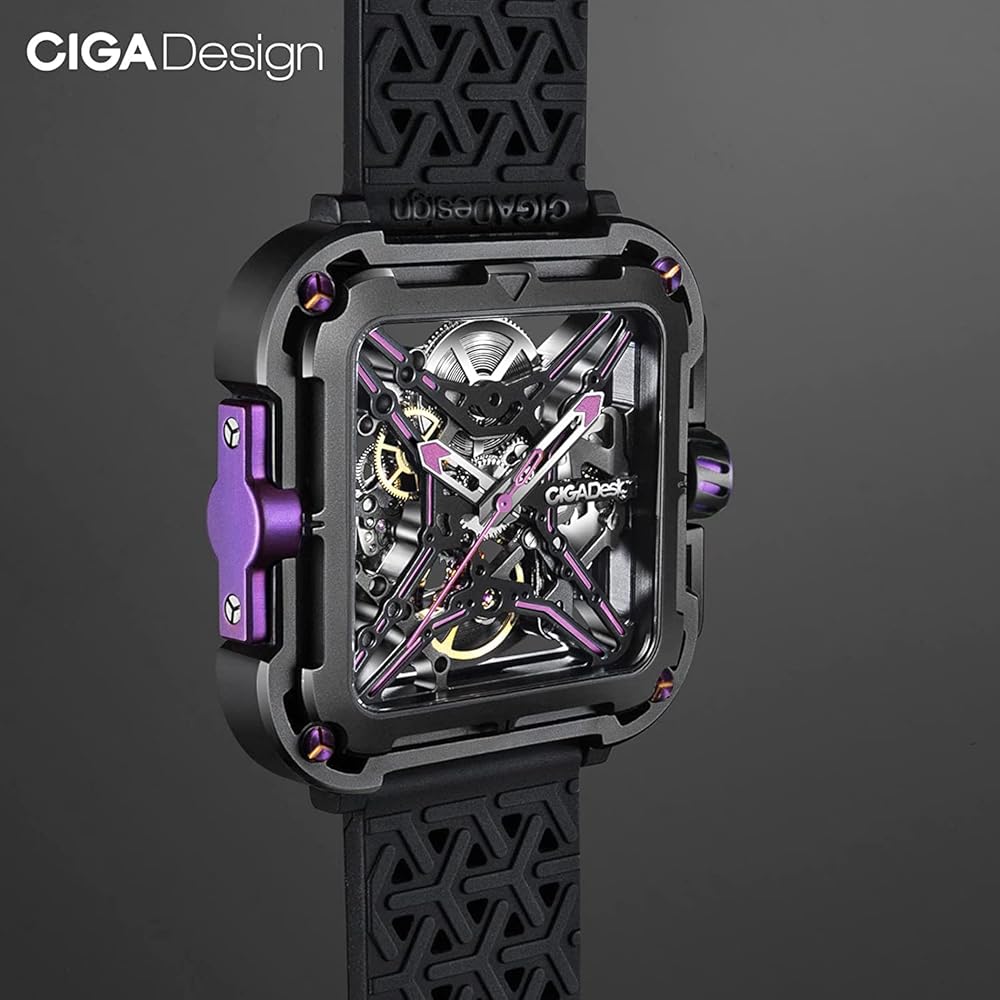 Reloj Ciga Design X Series Gorilla Automático Acero 44mm Negro Morado