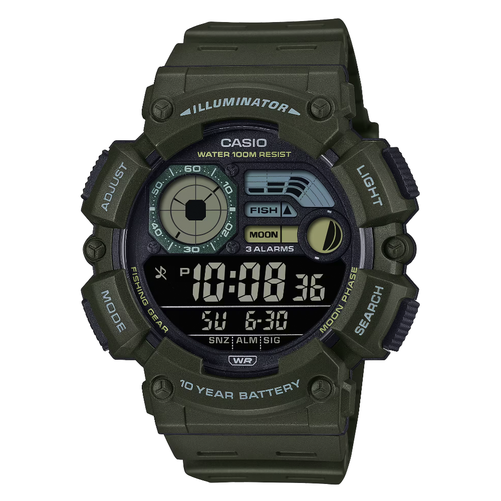 Reloj Casio Vintage Fishing Gear WS-1500H-3BV Verde
