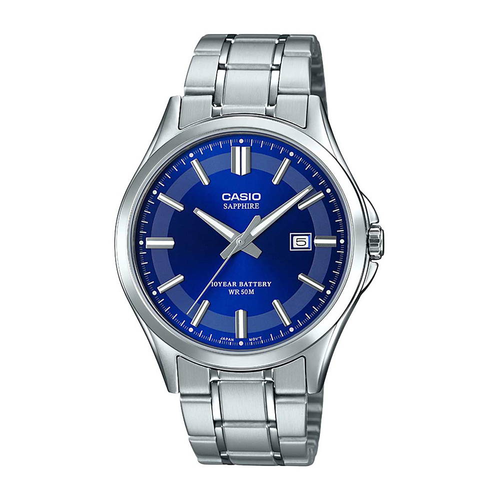 Reloj Casio Sapphire Análogo MTS-100D-2AVDF Correa de Acero