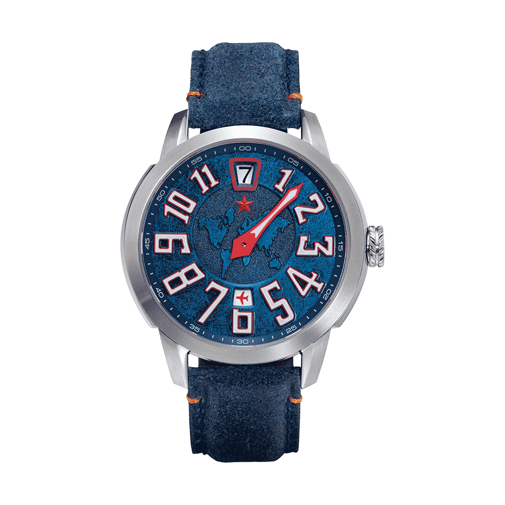 Reloj Red Star Jump Hour Automatic Watch Blue 8176G-B 44mm