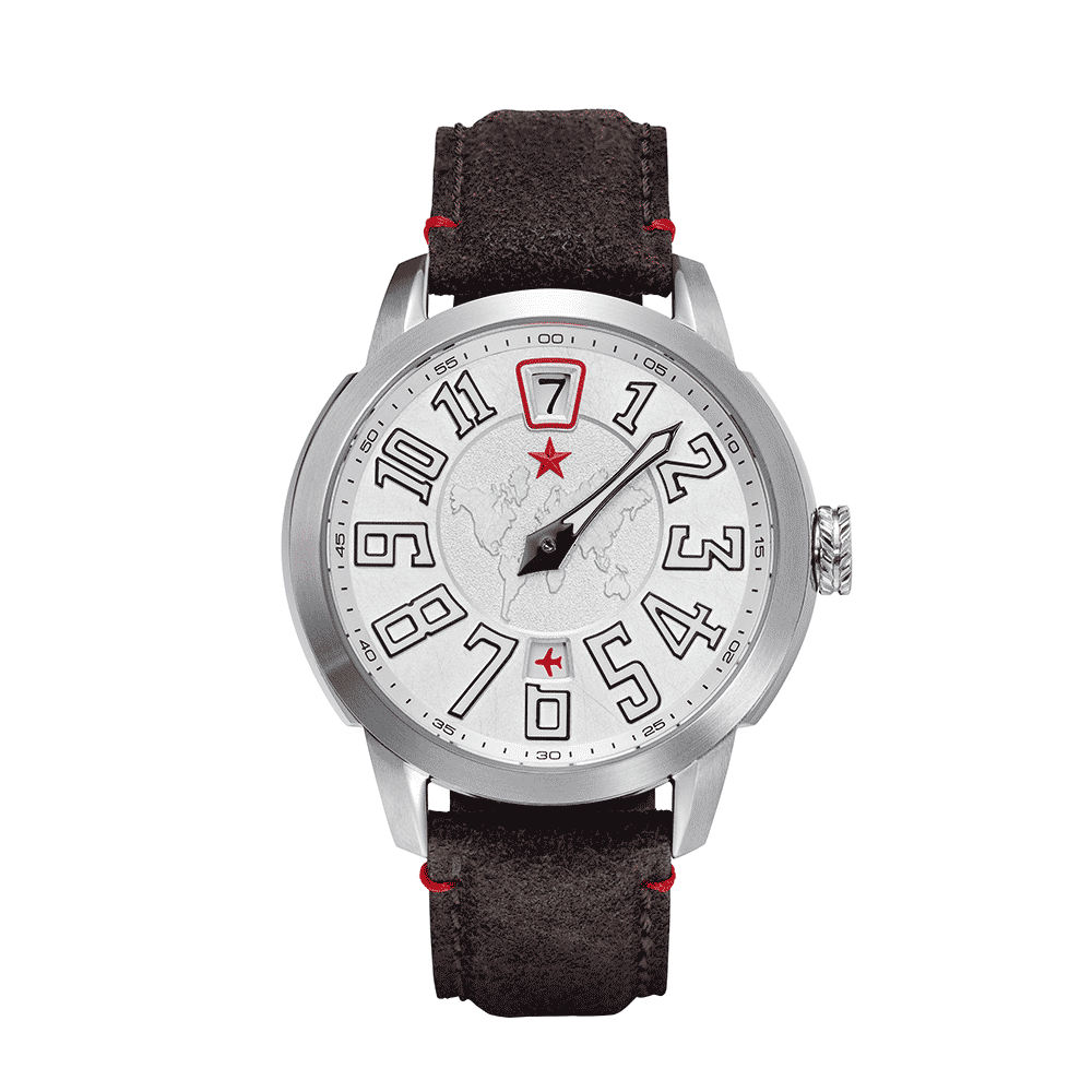 Reloj Red Star Jump Hour Automatic Watch Silver 8176G-C 44mm