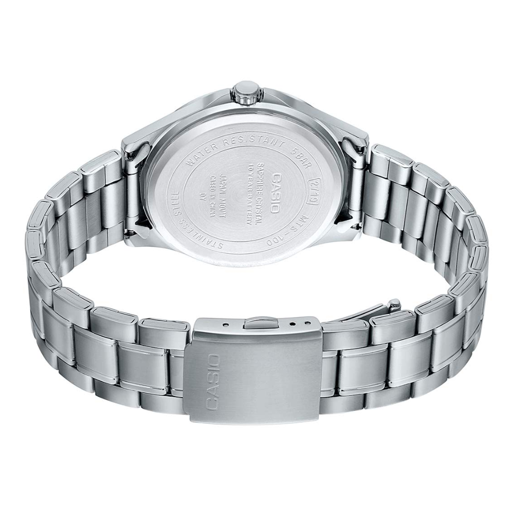 Reloj Casio Sapphire Análogo MTS-100D-2AVDF Correa de Acero