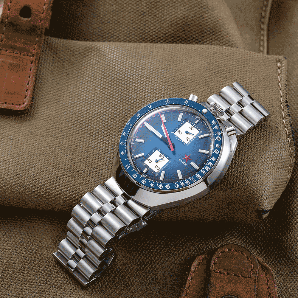 Reloj Red Star Bullhead Chronograph Seagull ST19 8597G-A Hommage