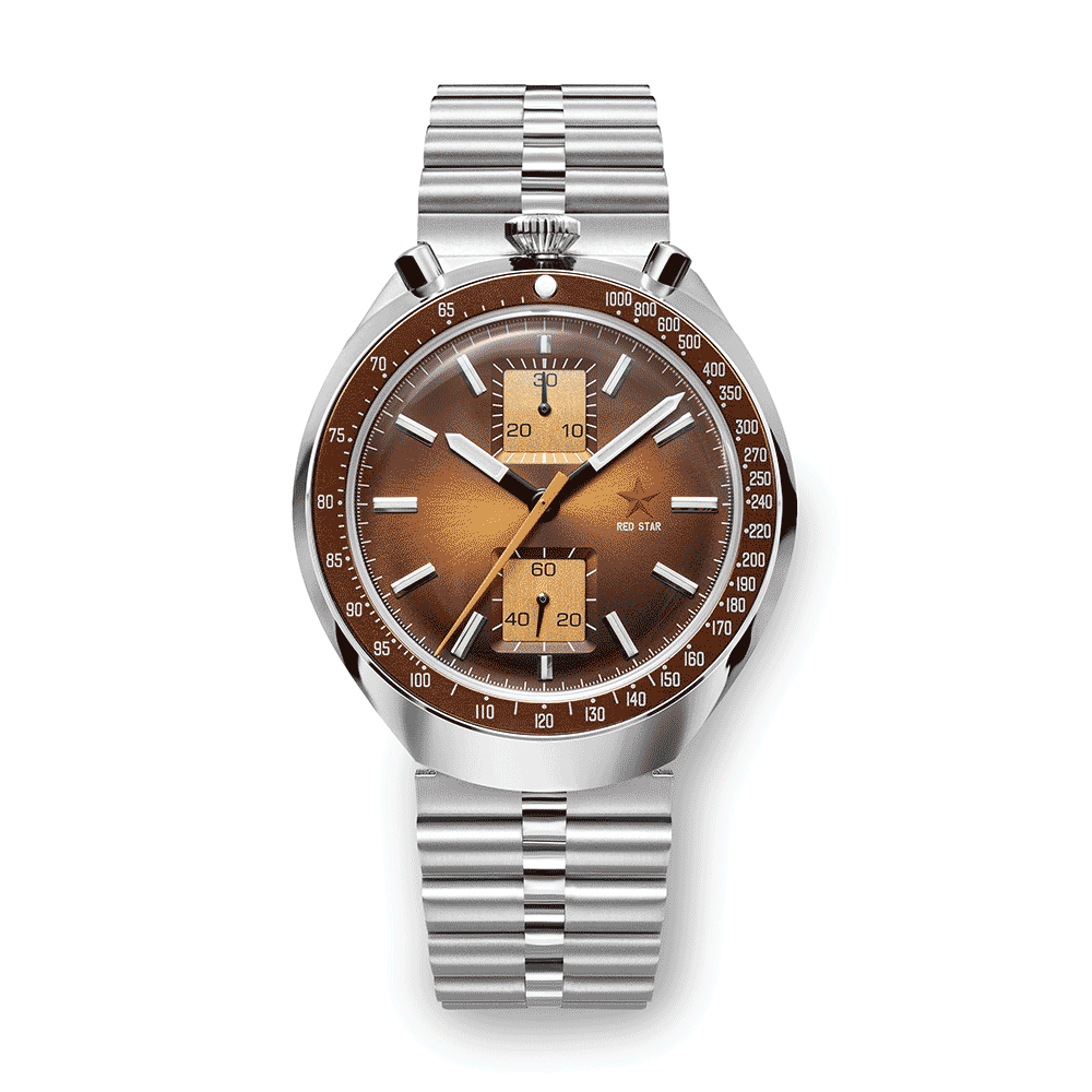 Reloj Red Star Bullhead Chronograph Seagull ST19 8597G-B Hommage