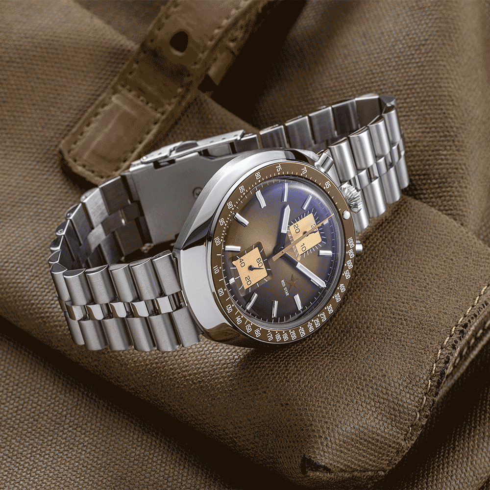 Reloj Red Star Bullhead Chronograph Seagull ST19 8597G-B Hommage