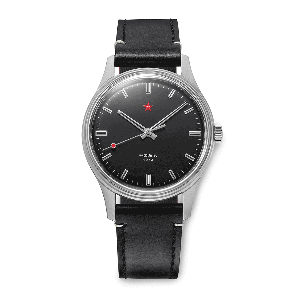 Reloj Red Star A Cuerda 8598-B 1972 Tongji Negro 40mm