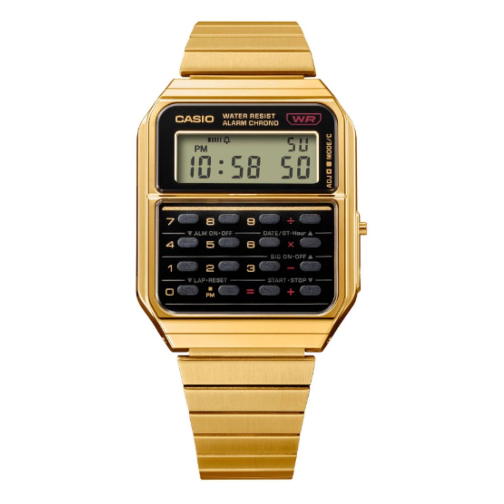 Reloj Calculadora Casio Vintage CA-500WEG-1A Dorado