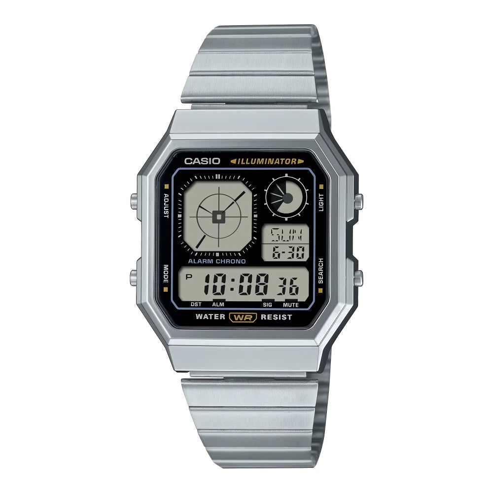 Reloj Casio Vintage A130WE-1A Nuevo Twin-Graph Negro