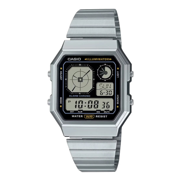 Reloj Casio Vintage A130WE-1A Nuevo Twin-Graph Negro