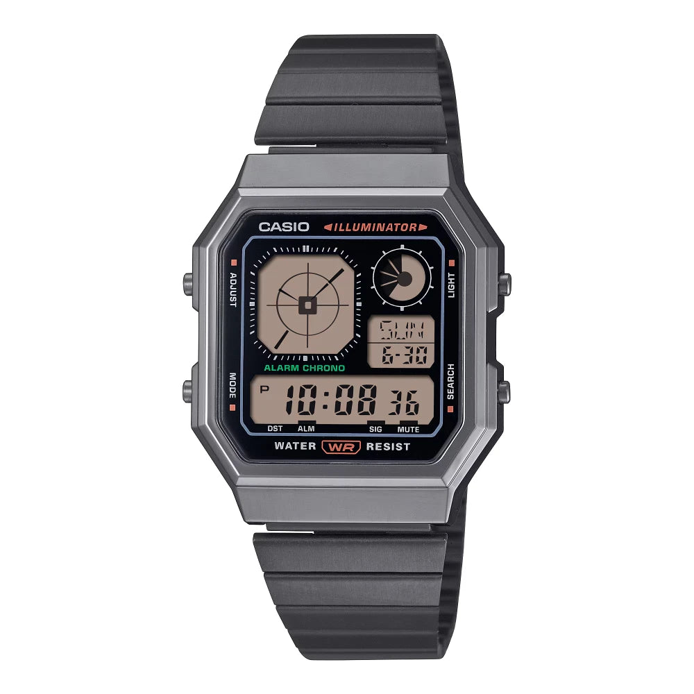 Reloj Casio Vintage A130WEGG-1A Nuevo Twin-Graph Negro