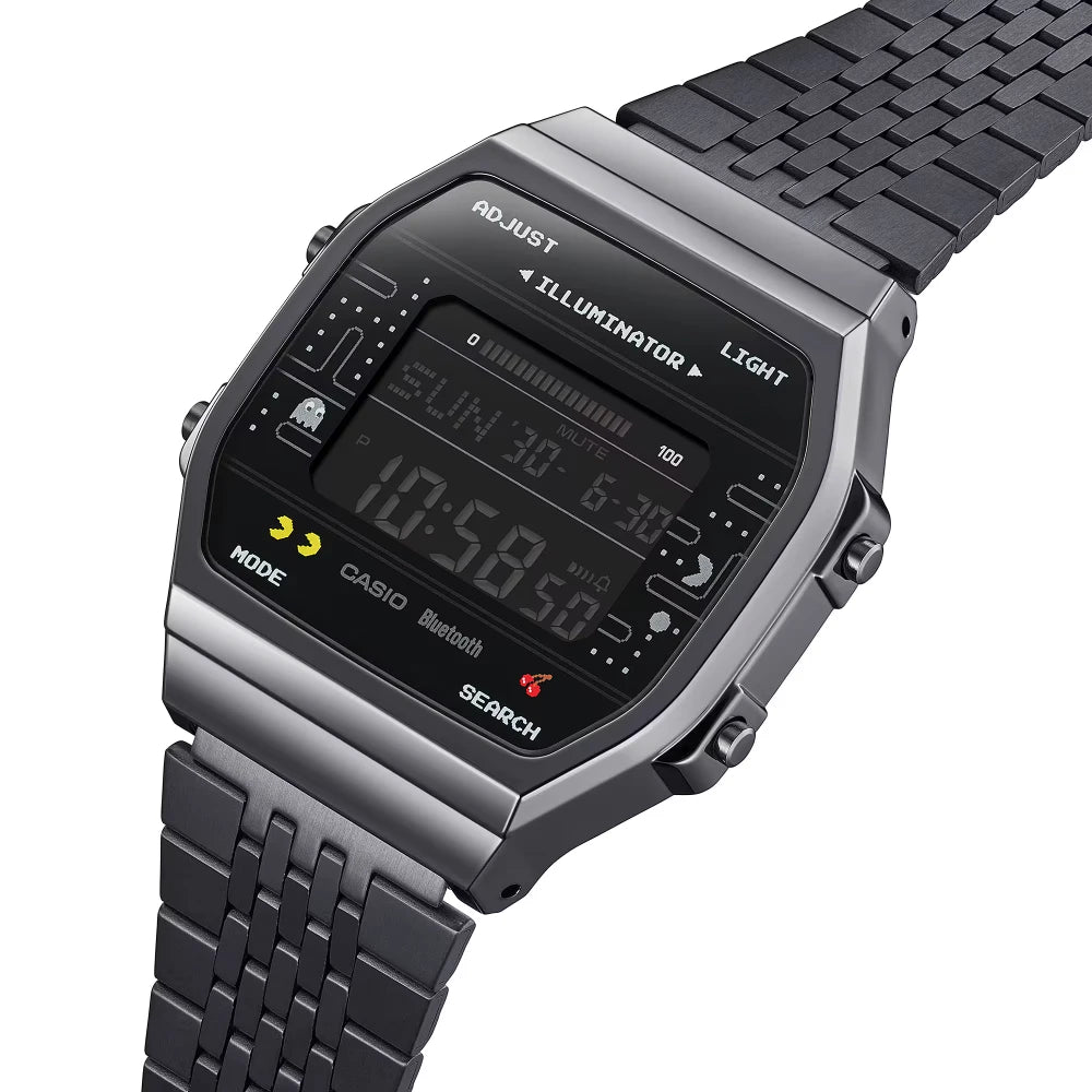 Reloj Casio Vintage  ABL-100WEPC-1B Pac-Man Plateado