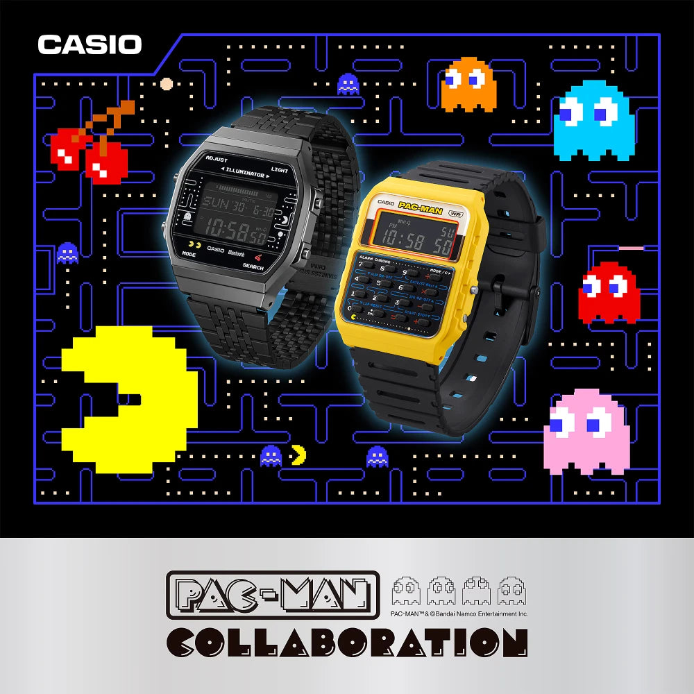 Reloj Casio Vintage  ABL-100WEPC-1B Pac-Man Plateado