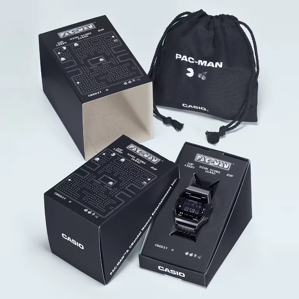 Reloj Casio Vintage  ABL-100WEPC-1B Pac-Man Plateado