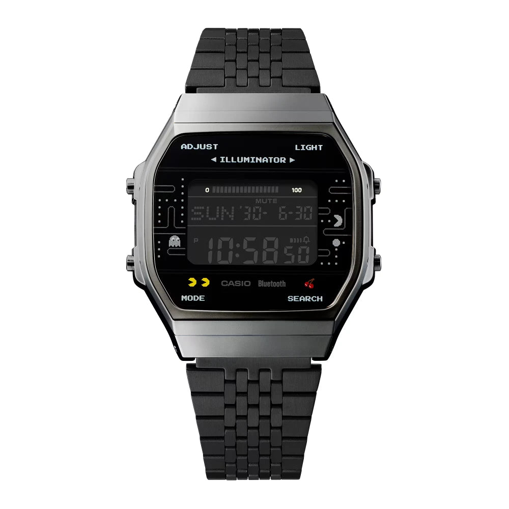 Reloj Casio Vintage  ABL-100WEPC-1B Pac-Man Plateado