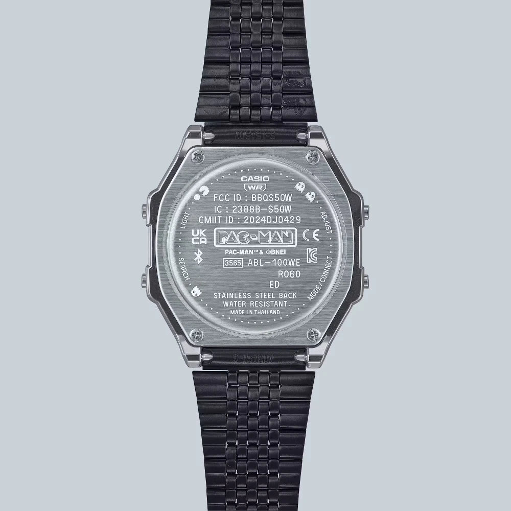 Reloj Casio Vintage  ABL-100WEPC-1B Pac-Man Plateado