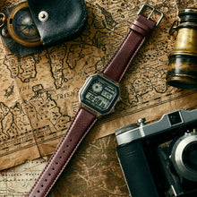 Reloj World Time Royale Casio Vintage AE-1200WHL-5A Correa de Cuero