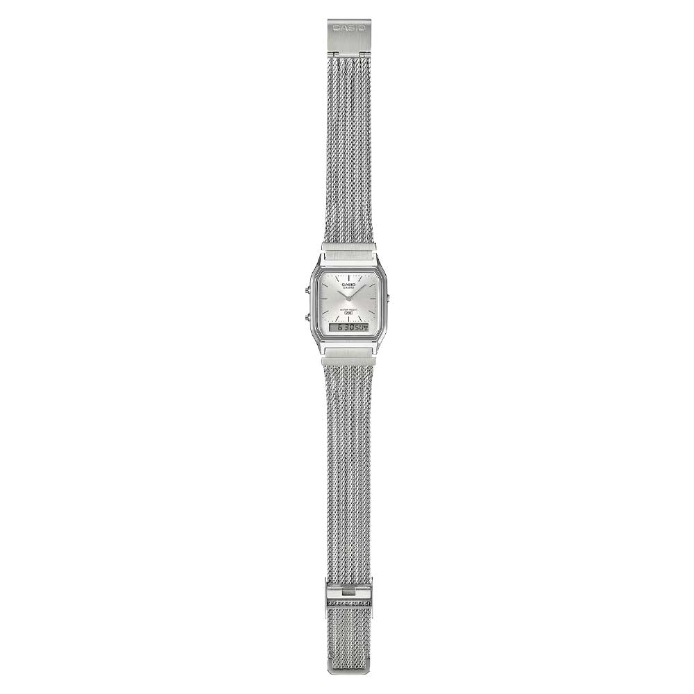 Reloj Casio Vintage AQ-230EM-7A Plateado Milanese