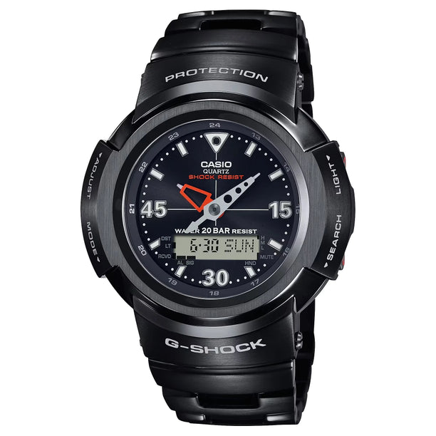Reloj Casio AWM-500-1A Análogo Digital Tough Solar Full Acero Made in Japan