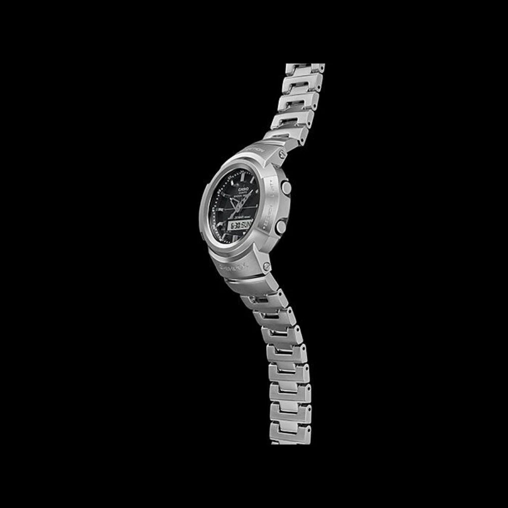 Reloj Casio AWM-500D-1A Análogo Digital Tough Solar Full Acero Made in Japan