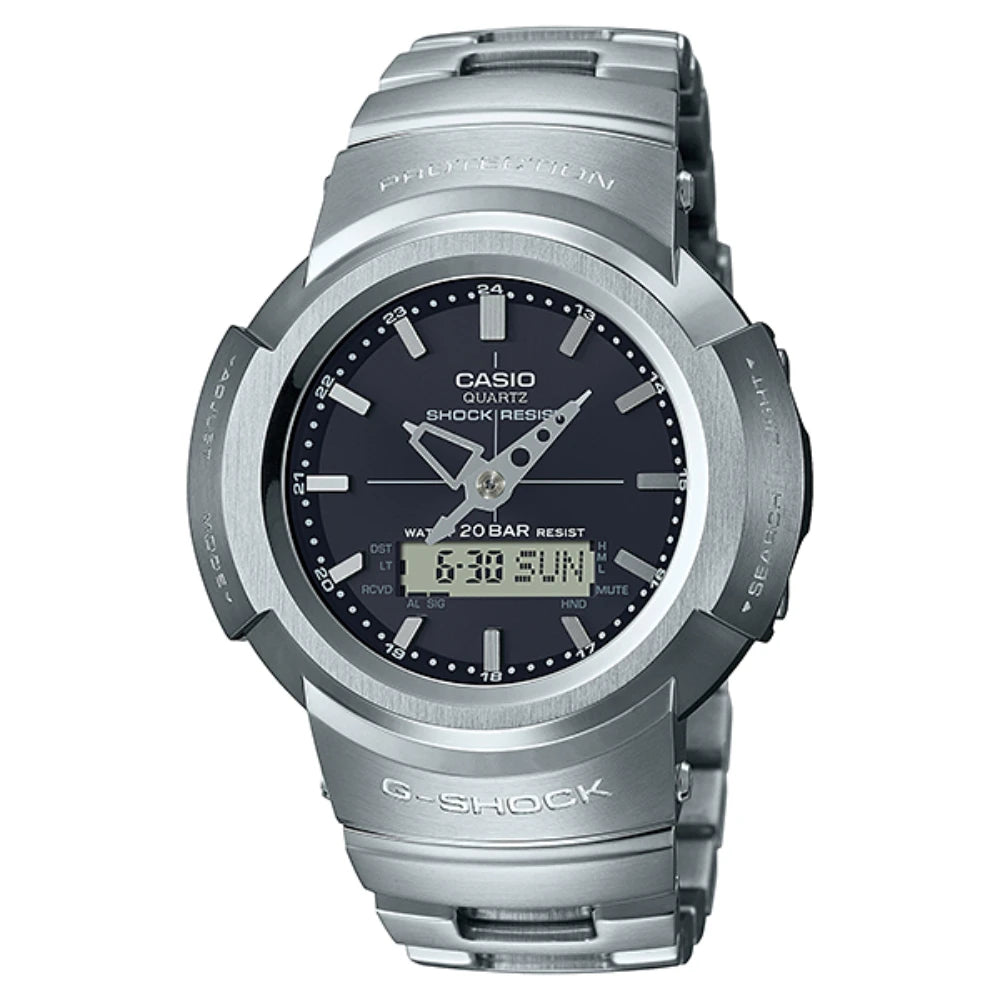 Reloj Casio AWM-500D-1A Análogo Digital Tough Solar Full Acero Made in Japan