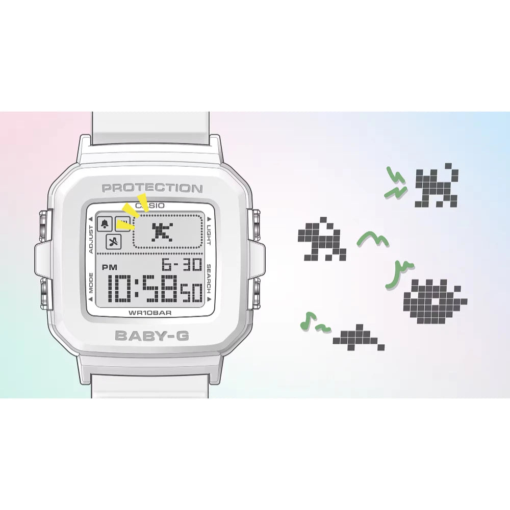 Reloj Casio Baby-G  BGD-10L-7DR 10BAR Blanco