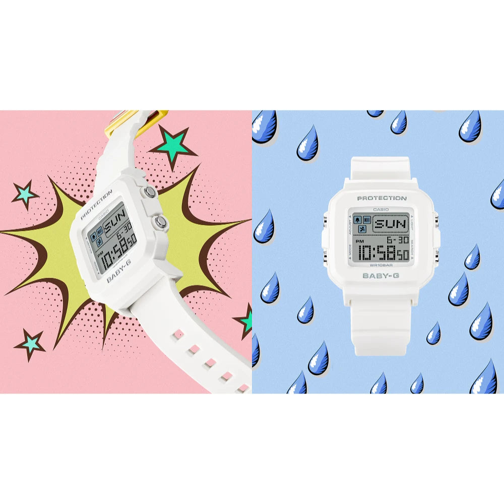 Reloj Casio Baby-G  BGD-10L-7DR 10BAR Blanco