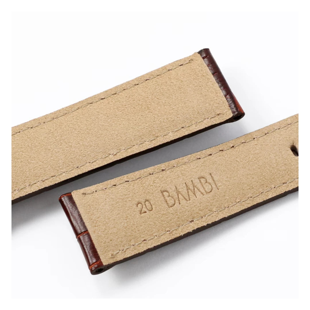 Correa de Cuero Bambi BKE112CP 18mm Café