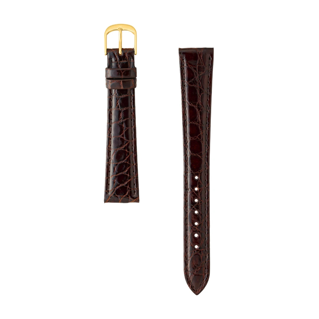 Correa de Piel de caimán Bambi BWE251BS 20mm Café oscuro