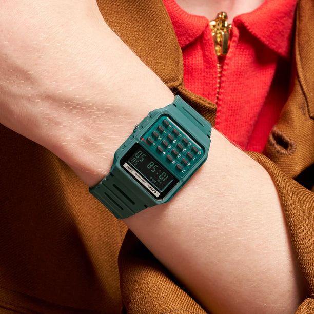 Reloj Calculadora Casio Vintage  CA-53WB-3B Verde Agua Marina 1972