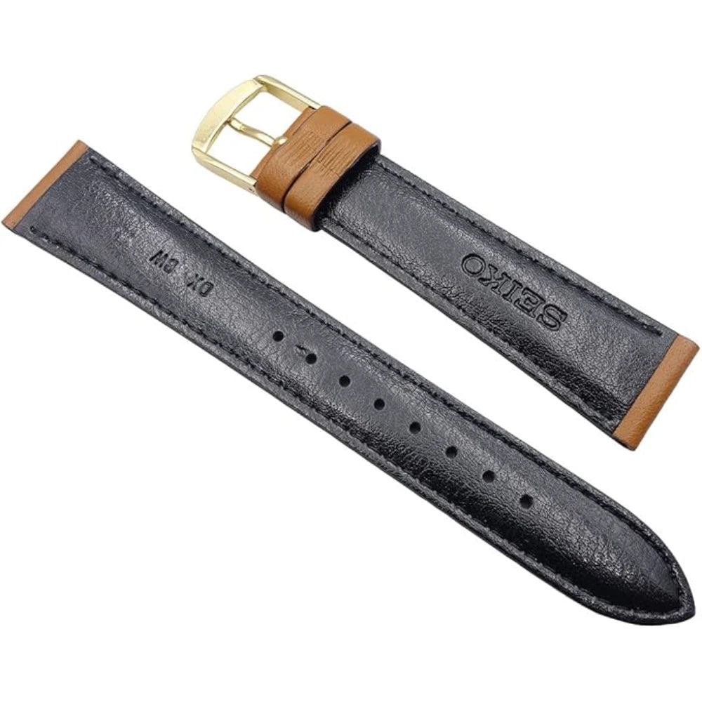 Correa de cuero Seiko DX71-20 20mm color Café