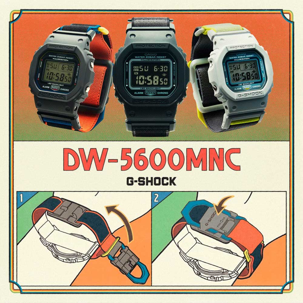 Reloj Casio G-Shock Vintage DW-5600MNC-8A2JF Fidlock JDM