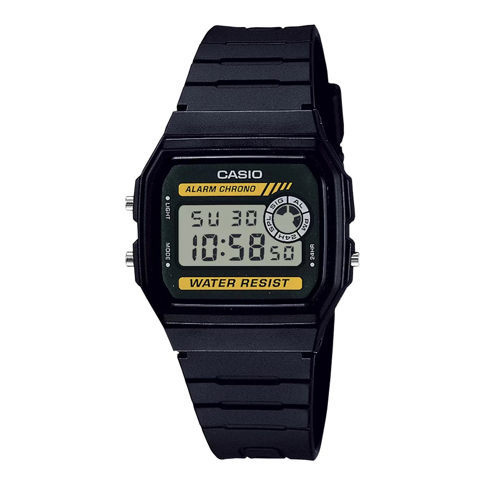 Reloj Casio Vintage F-94WA-9DG Franjas Amarillas JDM